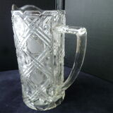 Carafe , 1.2 l moulded pressed glass pitcher