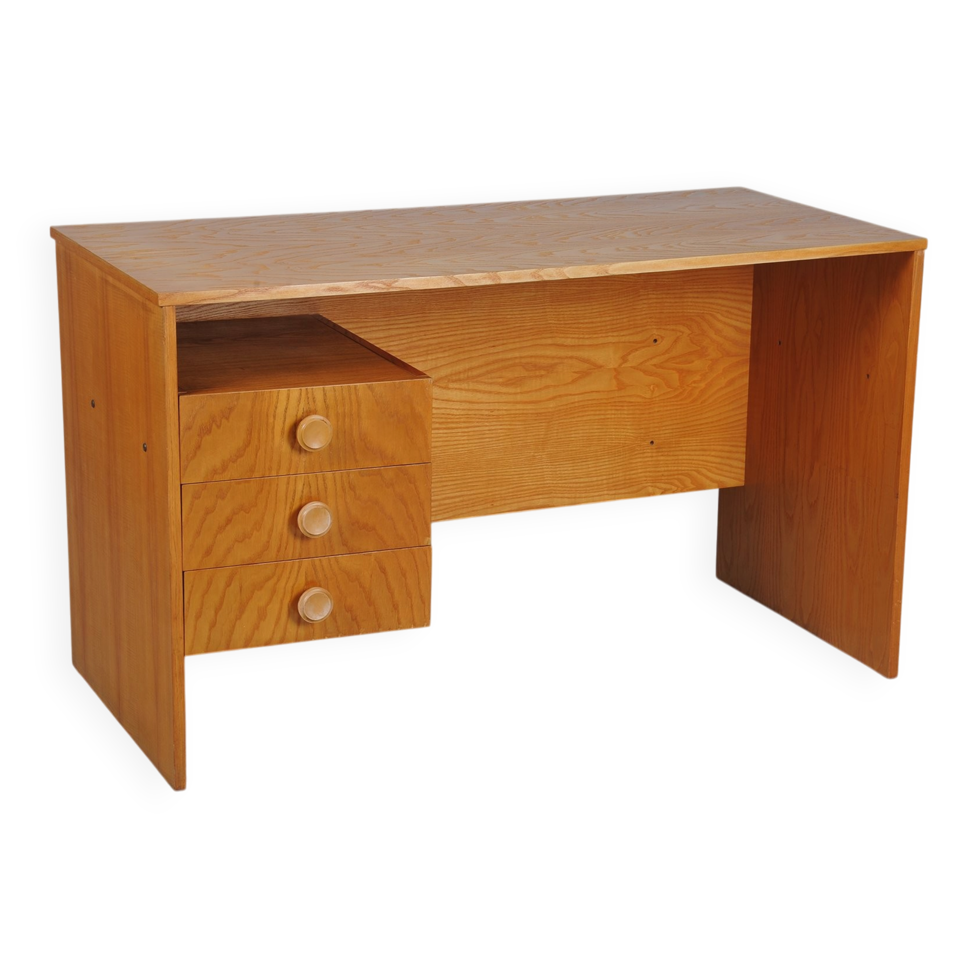 Mid-Century Writing Desk in Oak Veneer, Czech, 1960s