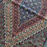 Pair of blue & green silk and wool kilims handmade persian rugs