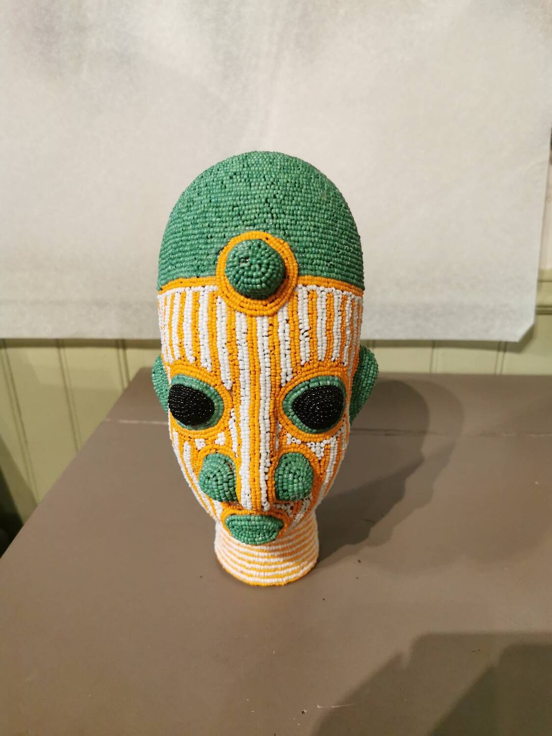 African beaded head