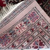 Tapis vintage ouzbek Boukhara fait main en laine – 126 x 181 cm – années 1960