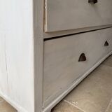 Charming old country sideboard painted in lime white