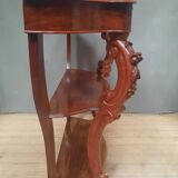 19th century Louis XV style console table in veneer wood