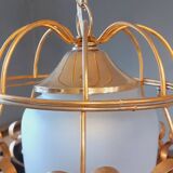 60s pendant light in gold metal