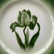 6 flat plates tulip pattern, longwy. Art deco