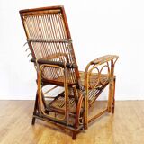 Rattan recliner chair, Bauhaus 1930