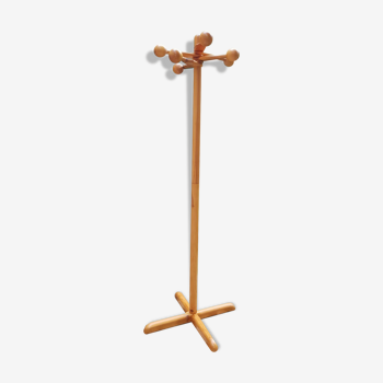 Scandinavian coat rack in pine 1970