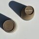 Set of 2 cups in Indonesian ceramic (brown & speckled glazed matte)