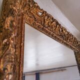 Bevelled trumeau mirror 60.5 x 51.5 cm