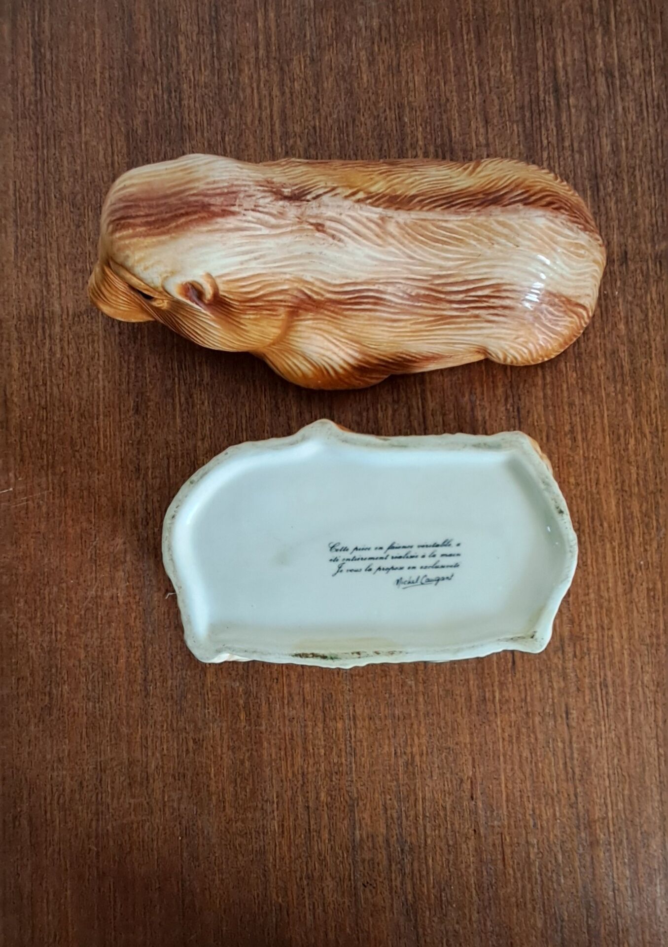 Terrine in Barbotine Michel Caugant. Boar shape.