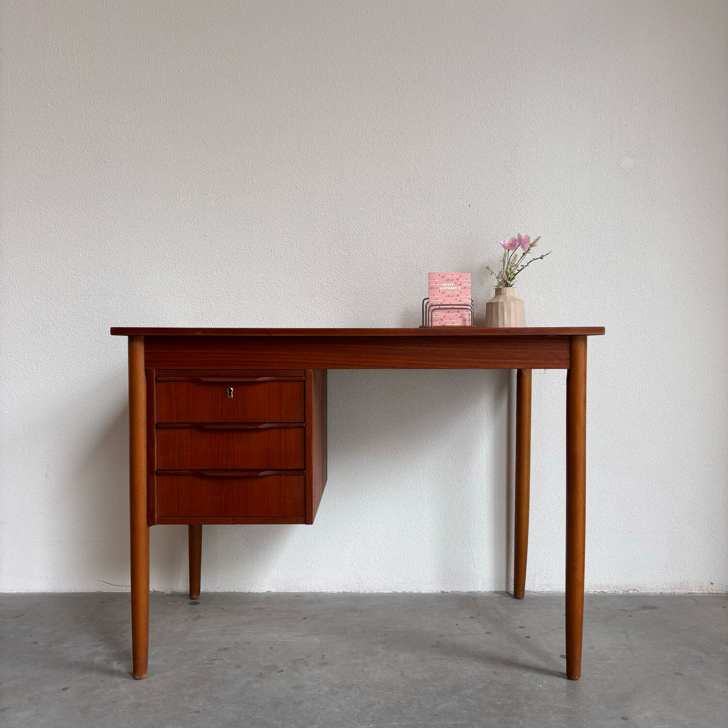 Small vintage Danish desk teak
