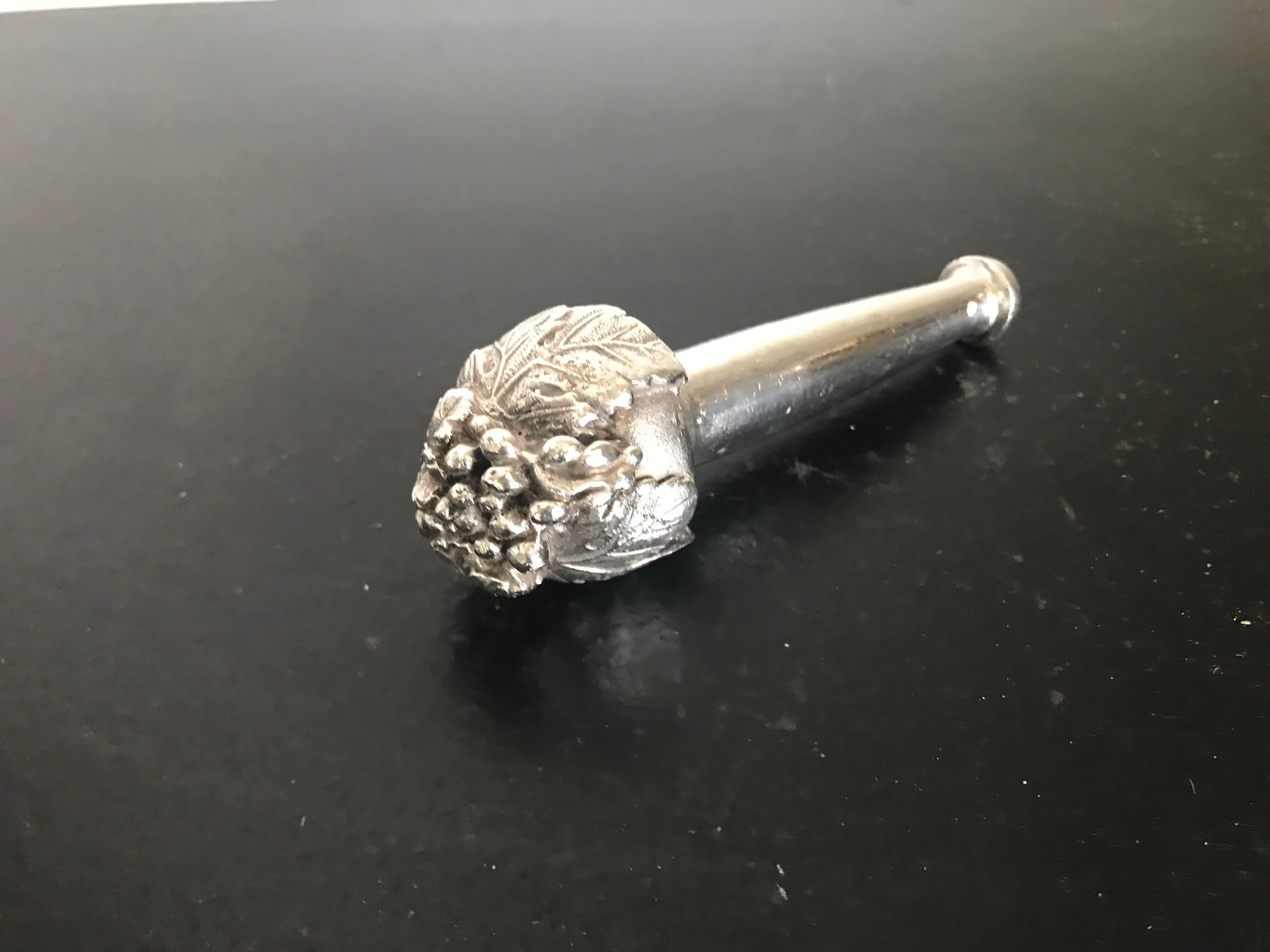 Champagne cork silver metal