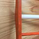 Space age wall coat holder with its tablet 1970 orange