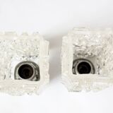 Pair of Targetti glass and chrome wall lights