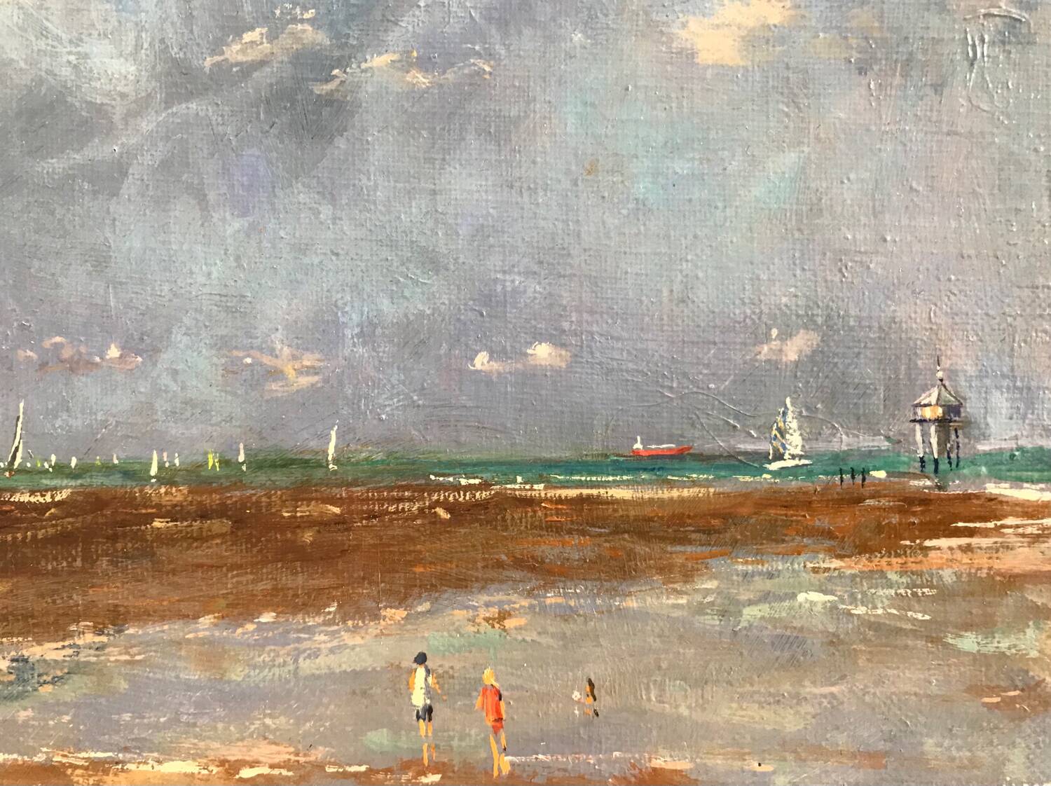 Oil on canvas by Gérard CARETTE (1943-2023). La Rochelle