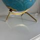 Globe vintage 1975 terrestre verre tripode doré Taride - 32 cm