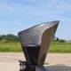 Vintage metal cone sculptural chair industriel 