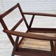 1970s, Danish armchair, teak wood, furniture wool fabric.