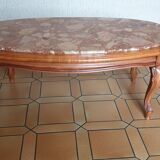 Marble coffee table pink