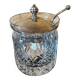 Jam jar in crystal or chiseled glass English model