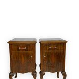 Tables de chevet italiennes en noyer, années 1930/1940