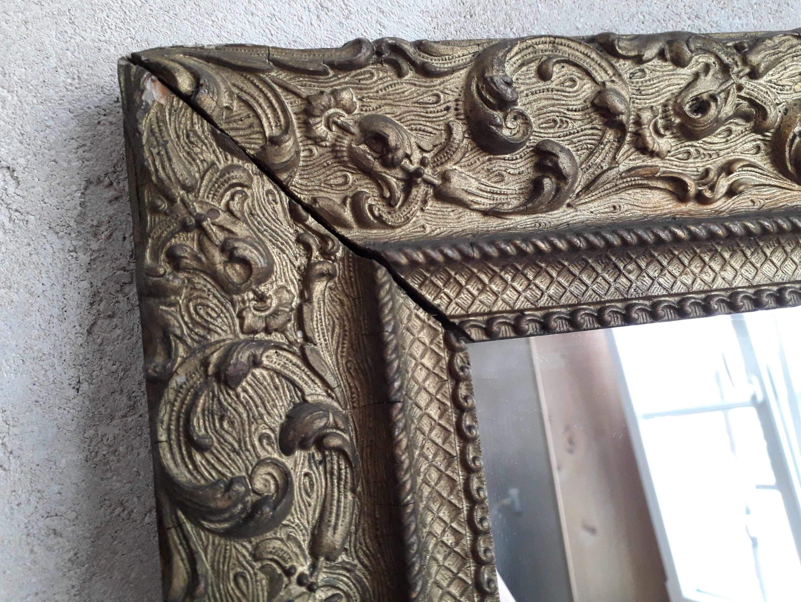 Mirror old gilded frame