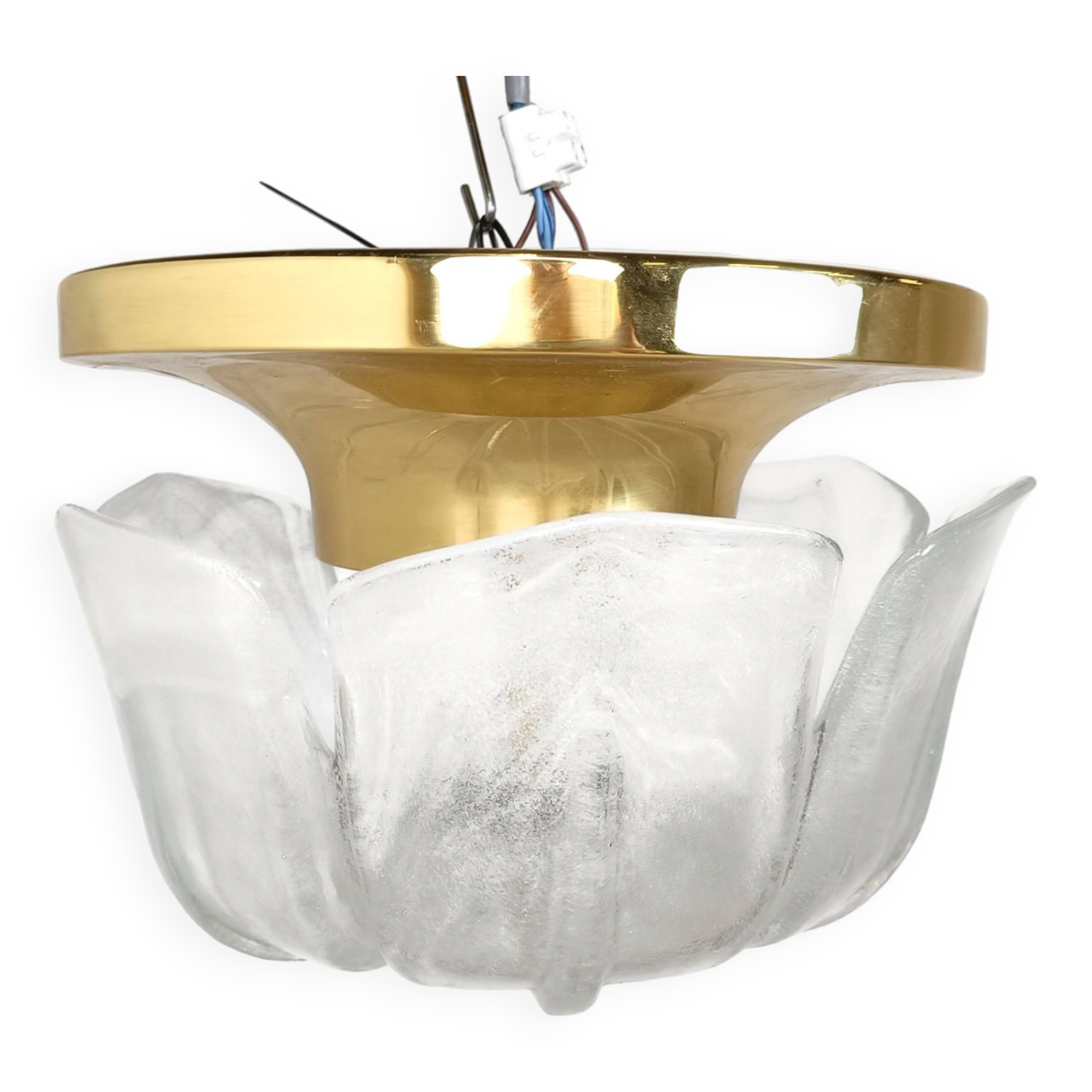 Vintage chandelier by Glashutte Limburg, 1960s