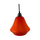 Vintage pendant light in orange opaline