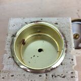 Travertine lighter, cubic, 80s