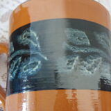 2 glazed terracotta mugs