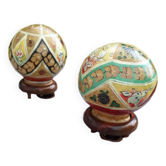 Vintage wooden balls