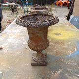 2 Pairs of Cast Iron Medici Vases 1900 Charleville-Méziéres