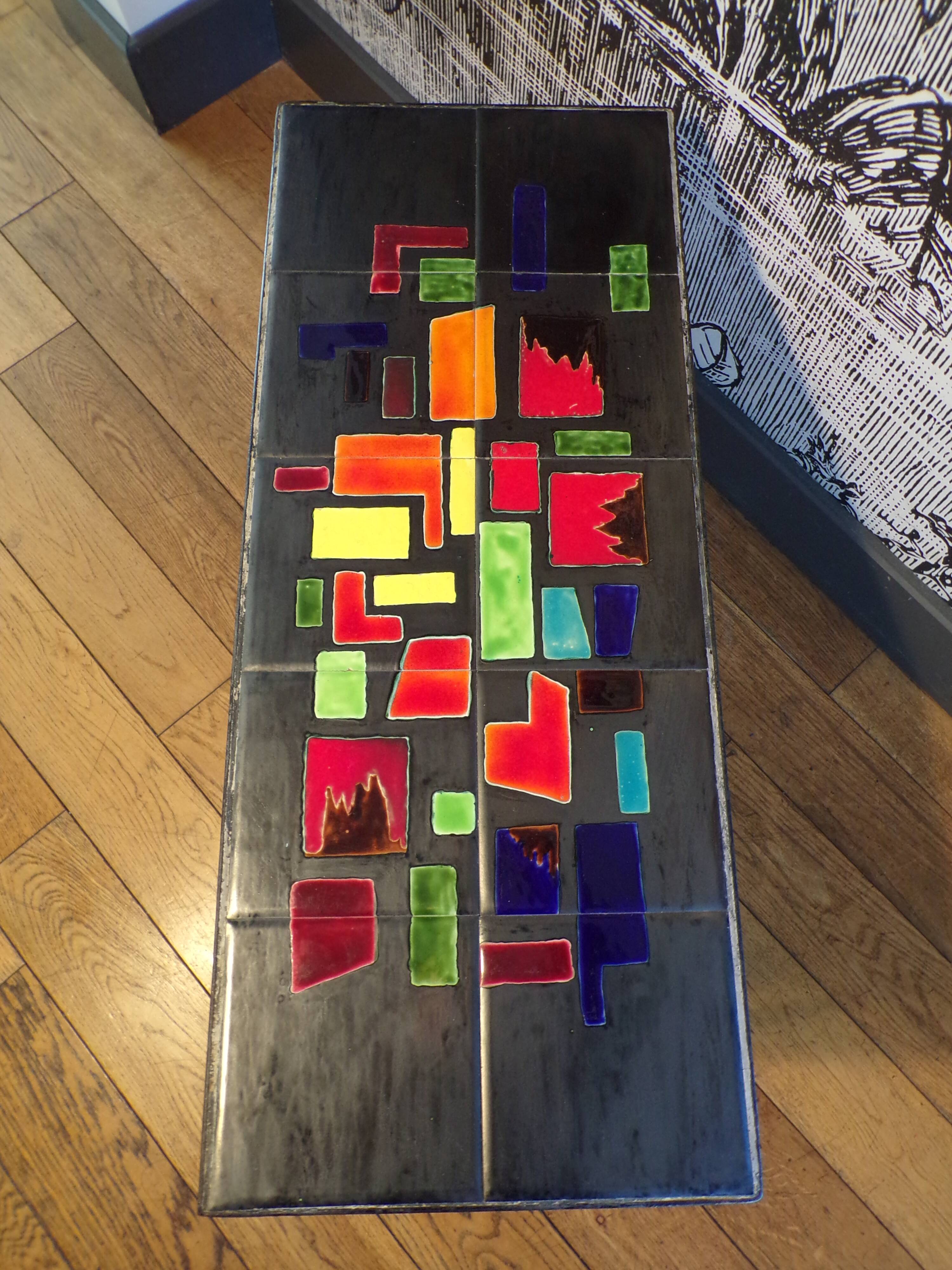 Table basse céramique Vallauris 1960