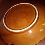 Set of 2 flat Sarreguemines style dabbling