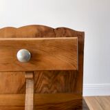 Art Deco veneer bedside table 30s