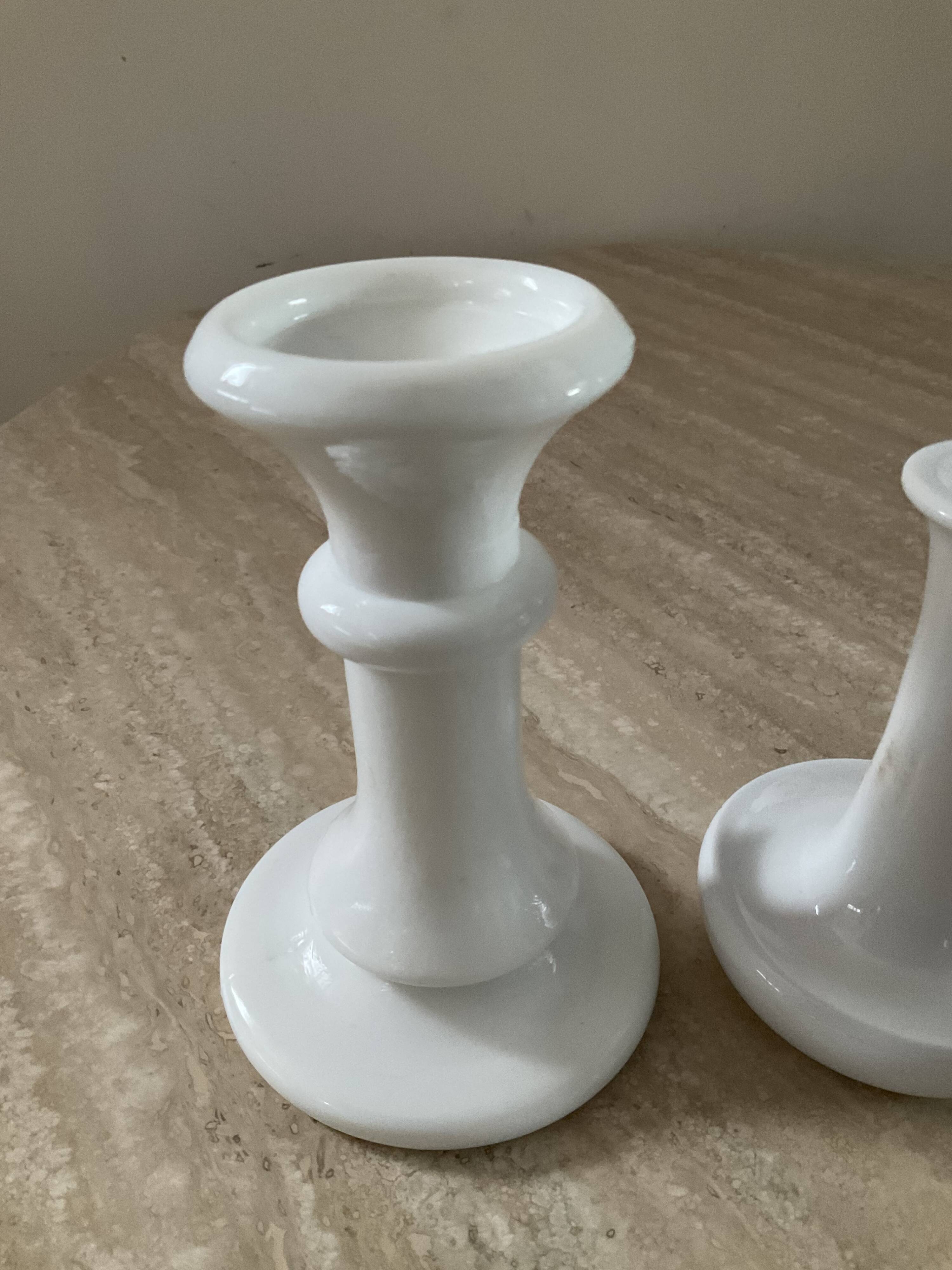 Series of 3 vintage candlesticks from the 60s and 70s