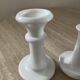 Series of 3 vintage candlesticks from the 60s and 70s