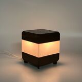 Side table lamp - space age night lamp - plastic cube nostalgic decor