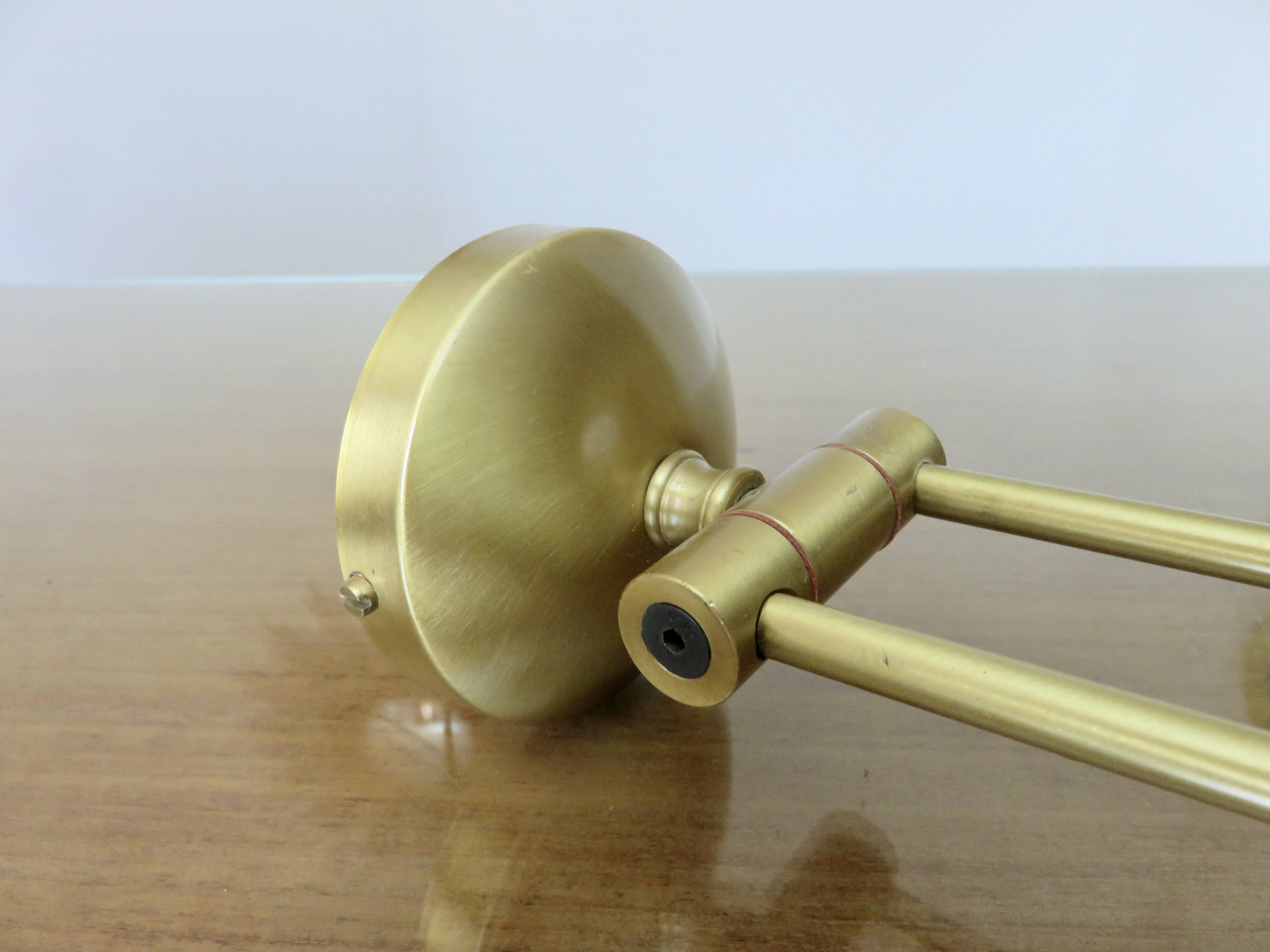 Large articulated brass wall light, Italy, 1980s, 1990s