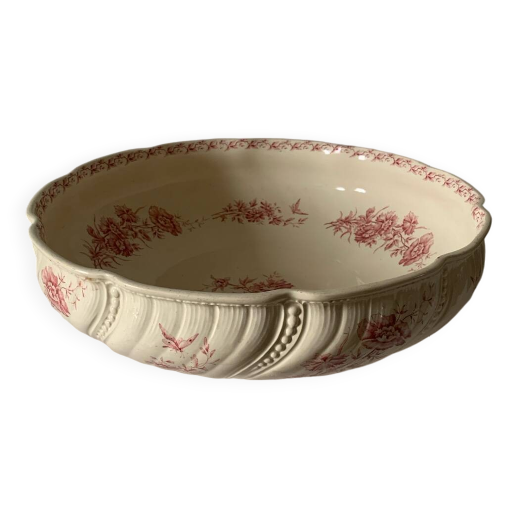 Large Sarreguemine washbasin bowl