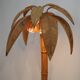 "Palm tree" floor lamp in rattan