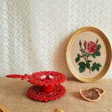 iron candle holder vintage red cellar rat