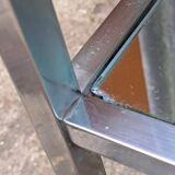 Chrome metal and mirror trolley