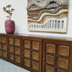 Vintage brutalist sideboard credenza Gerhard Bartels 'Cubism'