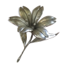 Cendrier fleur métal argenté