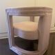 Fauteuil rose poudré