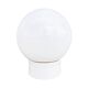 Industrial spherical wall lamp, white, OWS100, Poland, 1960s PRL