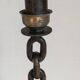 Duo of brutalist Art-popular candlesticks 50s