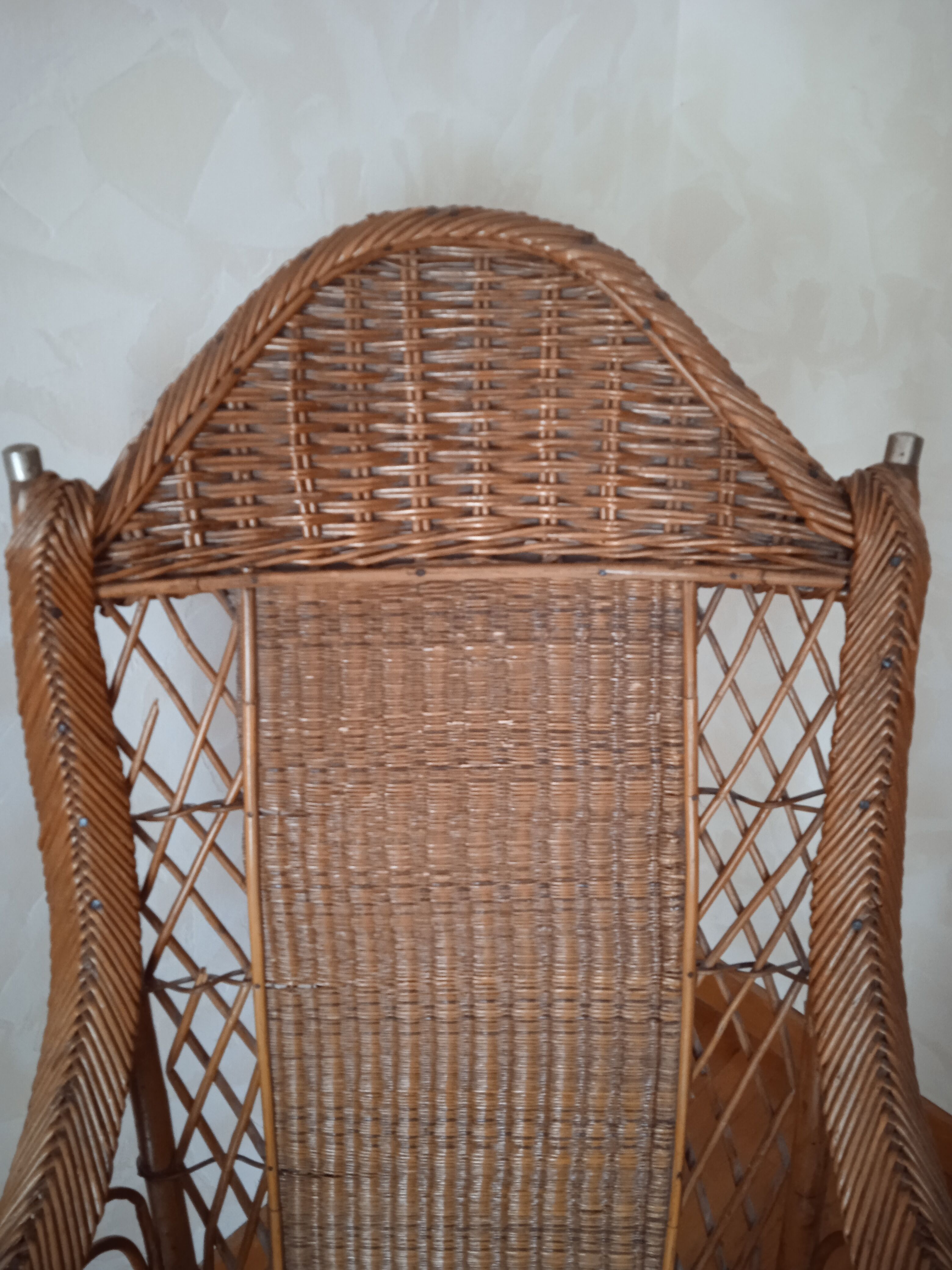 Old rattan armchair