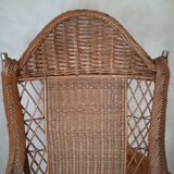 Old rattan armchair